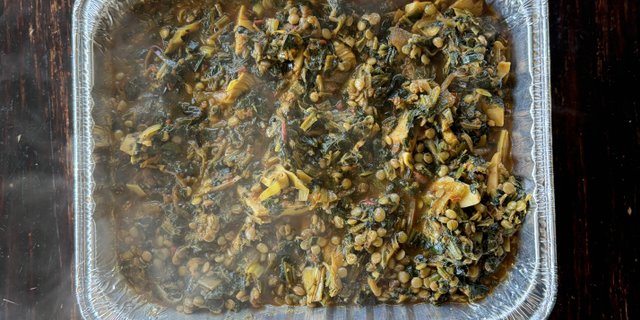Spinach w/ Lentils & Artichoke Hearts