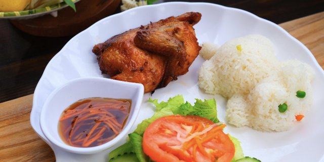 Roasted Baby Chicken w/ Steamed Rice