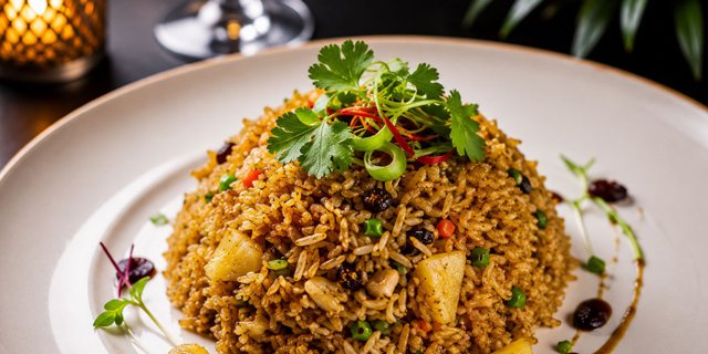 Pineapple Fried Rice w/ Prawns