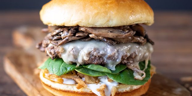 Swiss & 'Shroom Meltburger Platter
