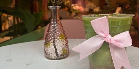 Raspberry Matcha Latte