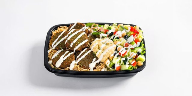 Regular Falafel Over Rice Package