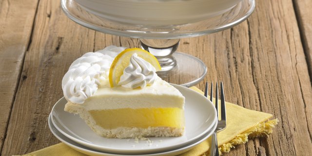 Double Cream Lemon Pie Slice