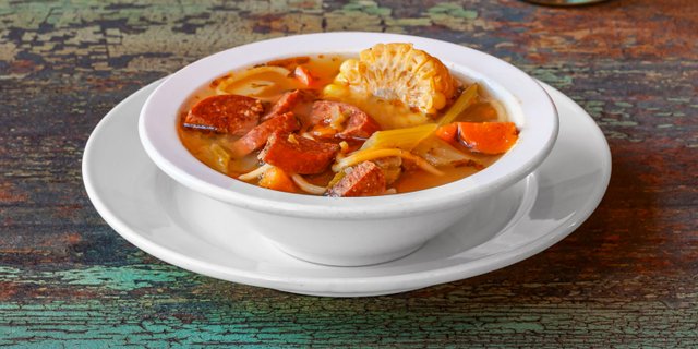 Sopa de Salchichon (Puerto Rican Salami Soup)