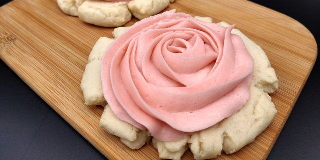 Pink Vanilla Buttercream Gourmet Sugar Cookie