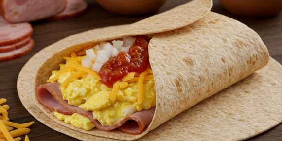 Ham & Cheese Breakfast Burrito