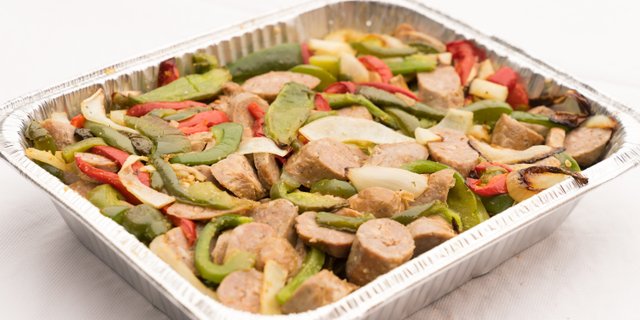 Sausage, Peppers, Onions & Mushrooms Tray