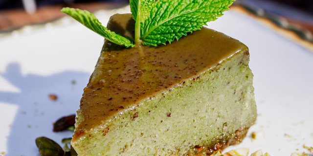 Pistachio Flan