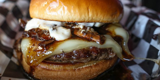 Whiskey Mushroom Burger