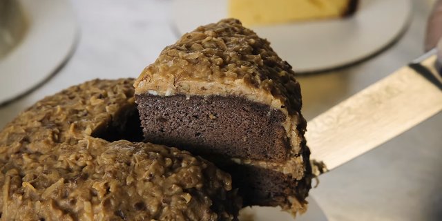 German Chocolate Cake Slice