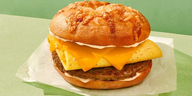 Sausage & Egg Asiago Bagel Stack Boxed Breakfast