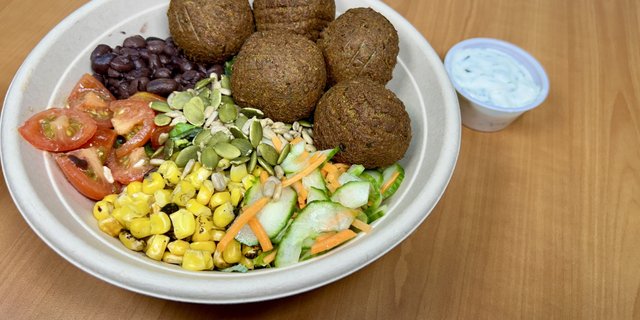 Edamame Falafel Salad