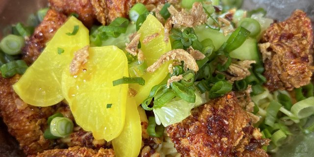 Korean Fried Chicken Nuggets Dry Ramen