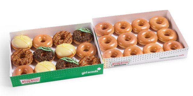 Girl Scout Cookie™ Inspired Dozen + Original Glazed® Dozen Duo