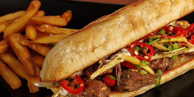The Katakat Chopped Cheese Burger Combo