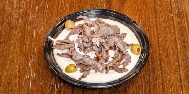 Hummus w/ Ground Beef Bowl