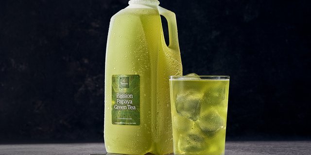 Passion Papaya Iced Green Tea - Two half gallon containers