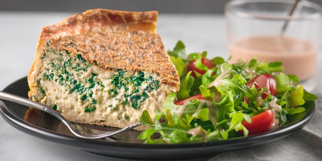 Whole Spinach & Mushroom Quiche