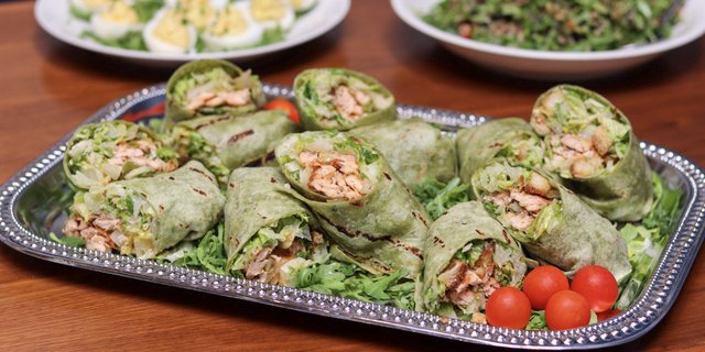 Salmon Caesar Wraps