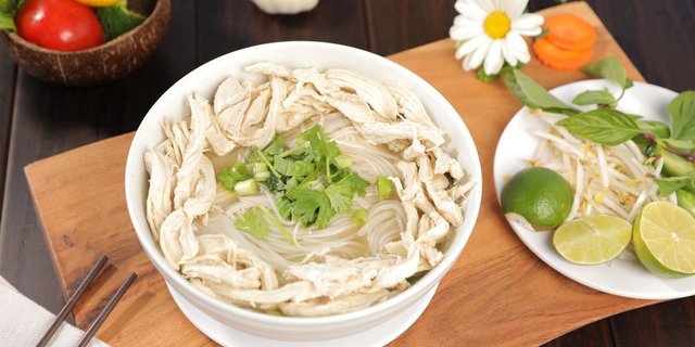 Chicken w/ Chicken Broth Noodle Soup