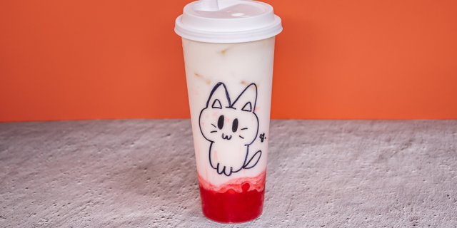 Strawberry Fresh Milk w/ Cheese Foam