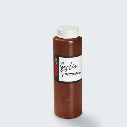Garlic Serrano Sauce Bottle