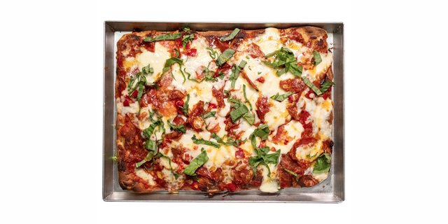 Spicy Soppressata Roman Pizza