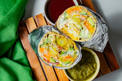 Vegan Chana Masala Frankie