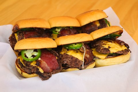 Sliders Double Smash w/ Bacon & Jalapeño