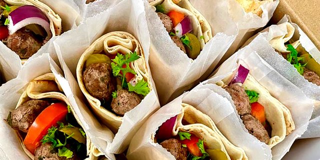 Lamb Kebbab Mini Wrap Box