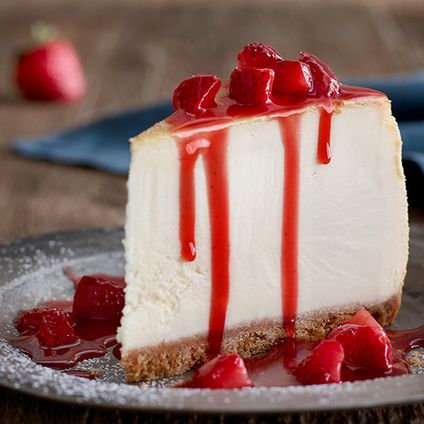 Slice of  New York Cheesecake