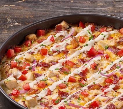 Chicken, Bacon, Ranch Pizza