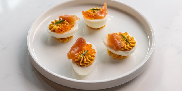 Smoked Salmon Deviled Eggs