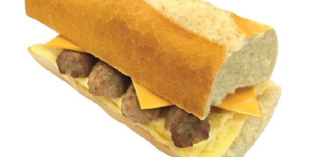 Sausage, Egg & Cheese Baguette
