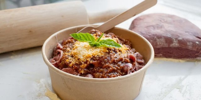Red Beet Fettuccine Alfredo