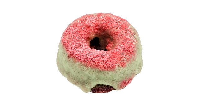 Raspberry Matcha Latte Mini Donut