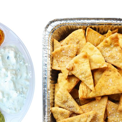 dip platter + sea salt pita chips