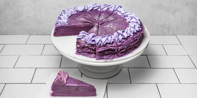 10" Lavender Mille Crepe Cake