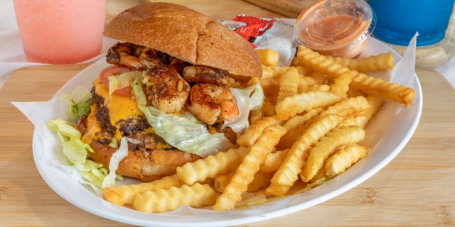 Build-Your-Own Shrimp Burger