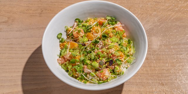 Wasabi Ponzu Salmon Poke Bowl
