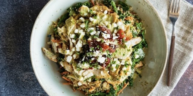 Pesto Chicken Quinoa Bowl