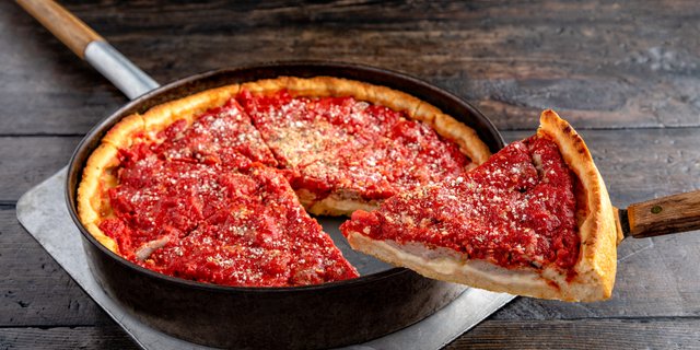 Sausage Deep Dish Pizza