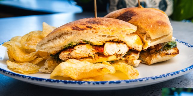 Grilled Chicken & Pesto Sandwich
