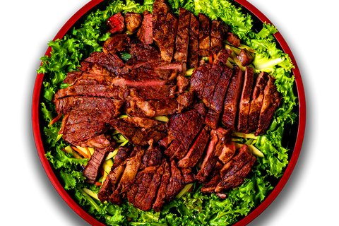 Char-grilled Rib Eye Steak W/ Port Wine Reduction Tray