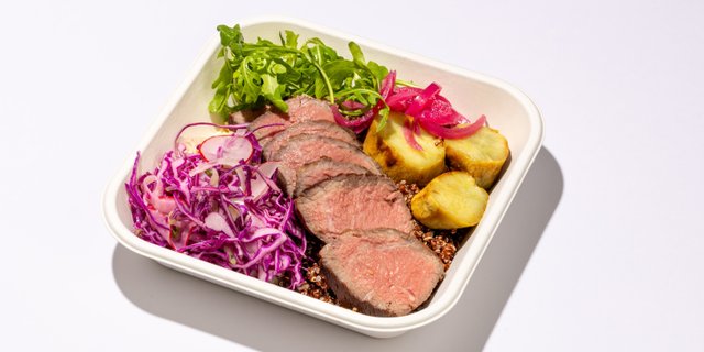 Steak & Japanese Sweet Potato Bowl