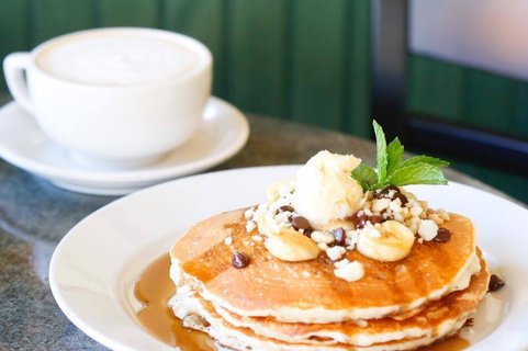 Dark Chocolate Macadamia Nut Pancakes