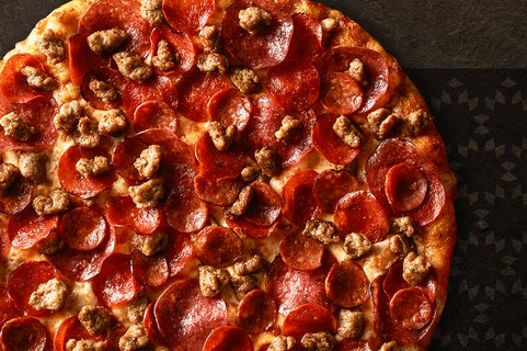Montague's All Meat Marvel Pizza