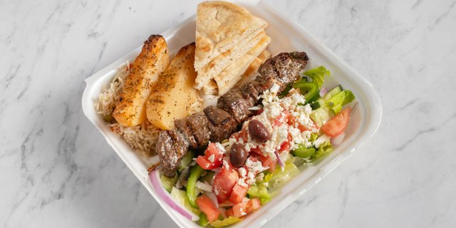 Beef Souvlaki Plate