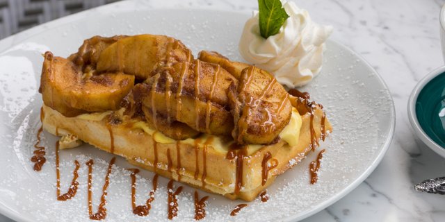 Apple Cinnamon Creme Brulee Waffle