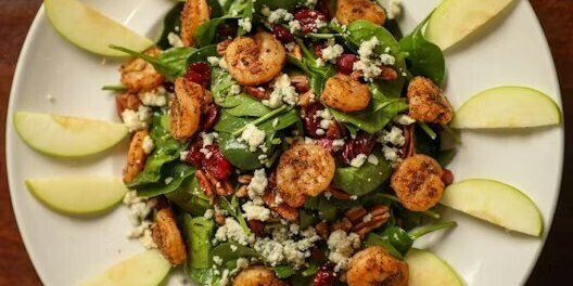 Gulf Shrimp, Apple & Spinach Salad